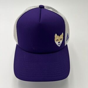Adidas Foam Trucker Hat Purple White Washington Huskies W NCAA Licensed